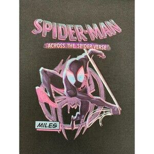 Old Navy Spider-Man Hoodie Mens L Marvel Miles Morales Spider-Verse Pullover